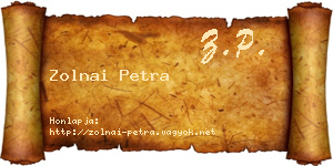 Zolnai Petra névjegykártya
